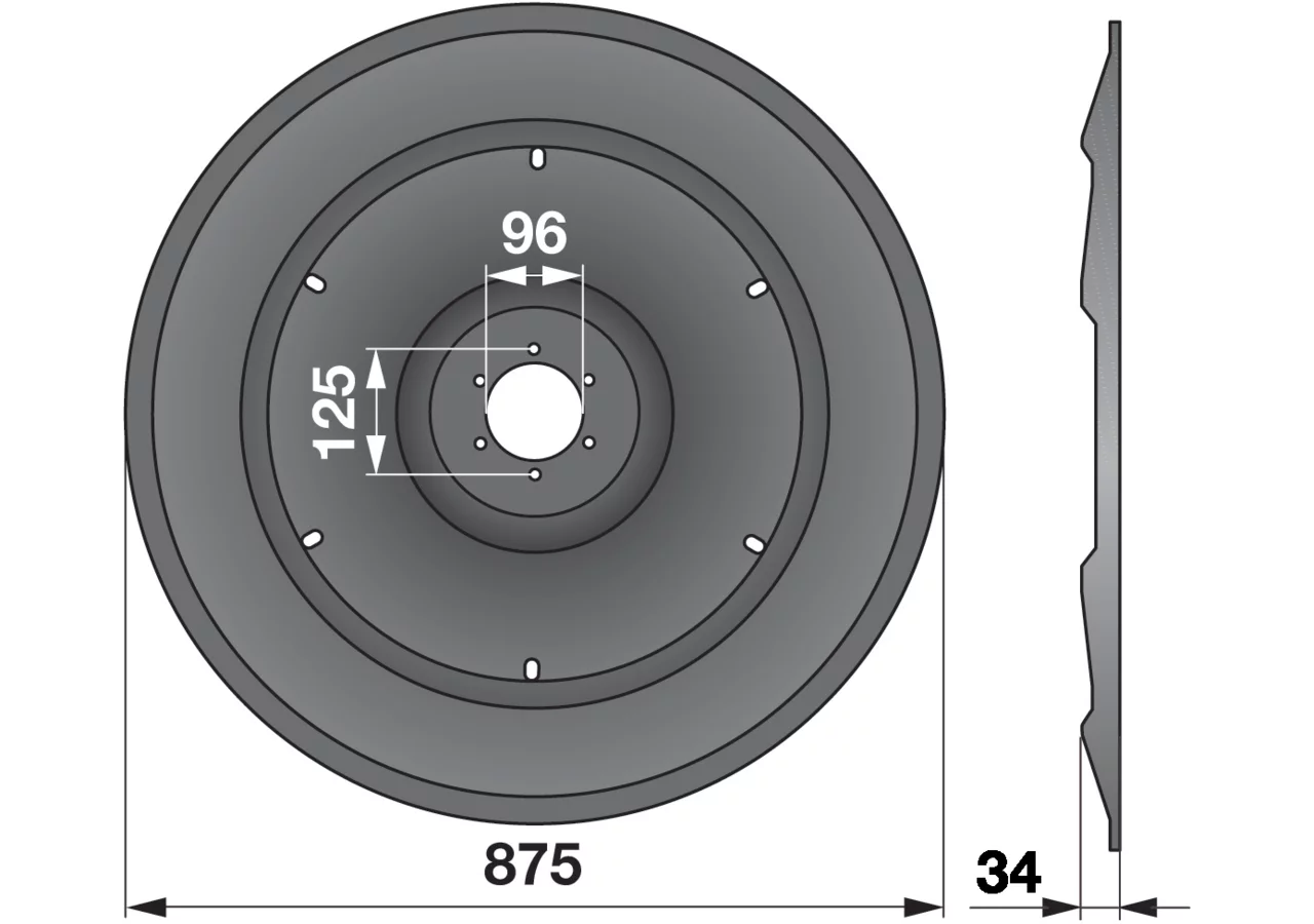 Gleitteller AD 875 mm – passend für Deutz-Fahr 06588641 GartenShop24