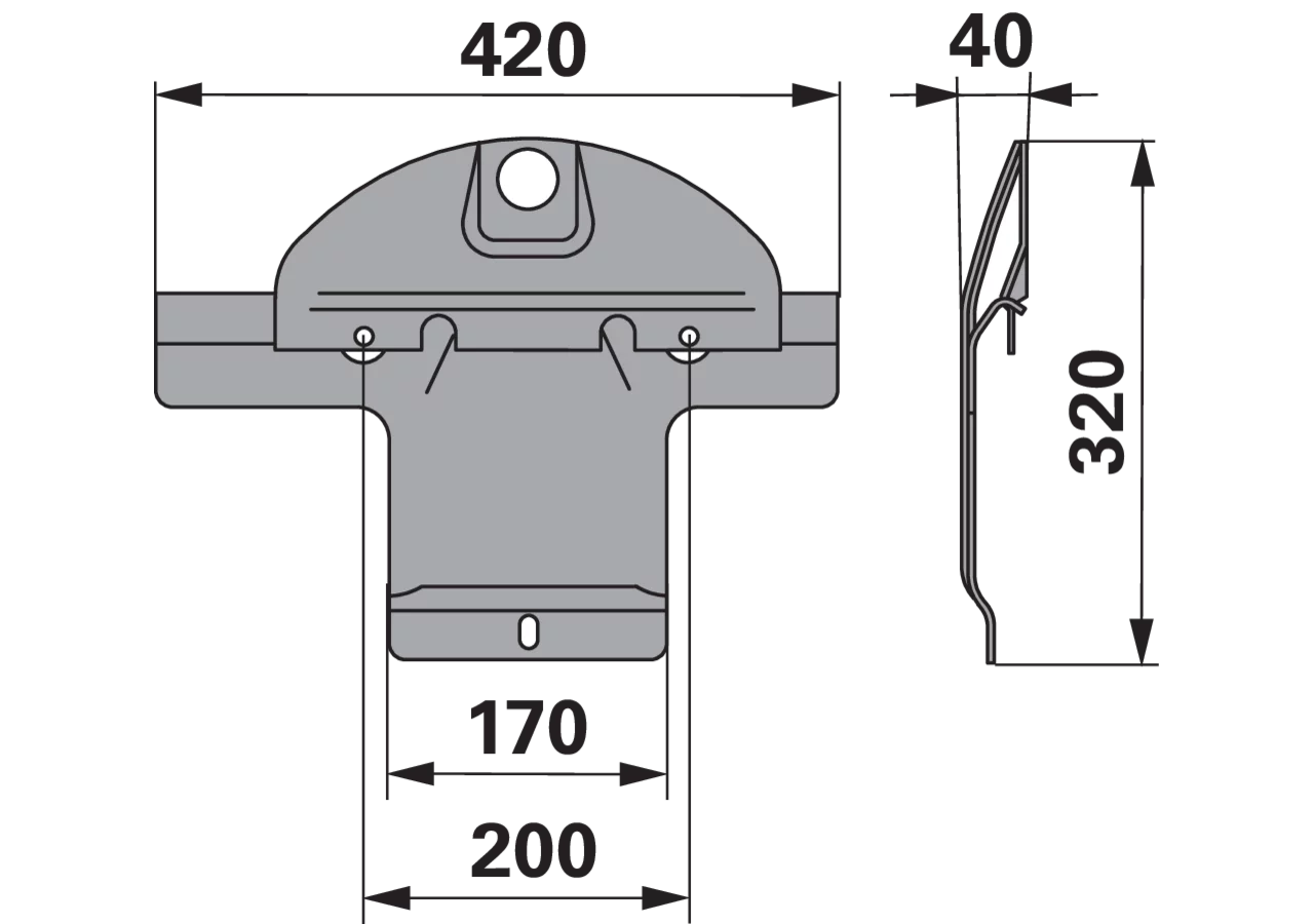 Gleitkufe asymmetrisch – passend für Pöttinger 2404.17.040.0 GartenShop24