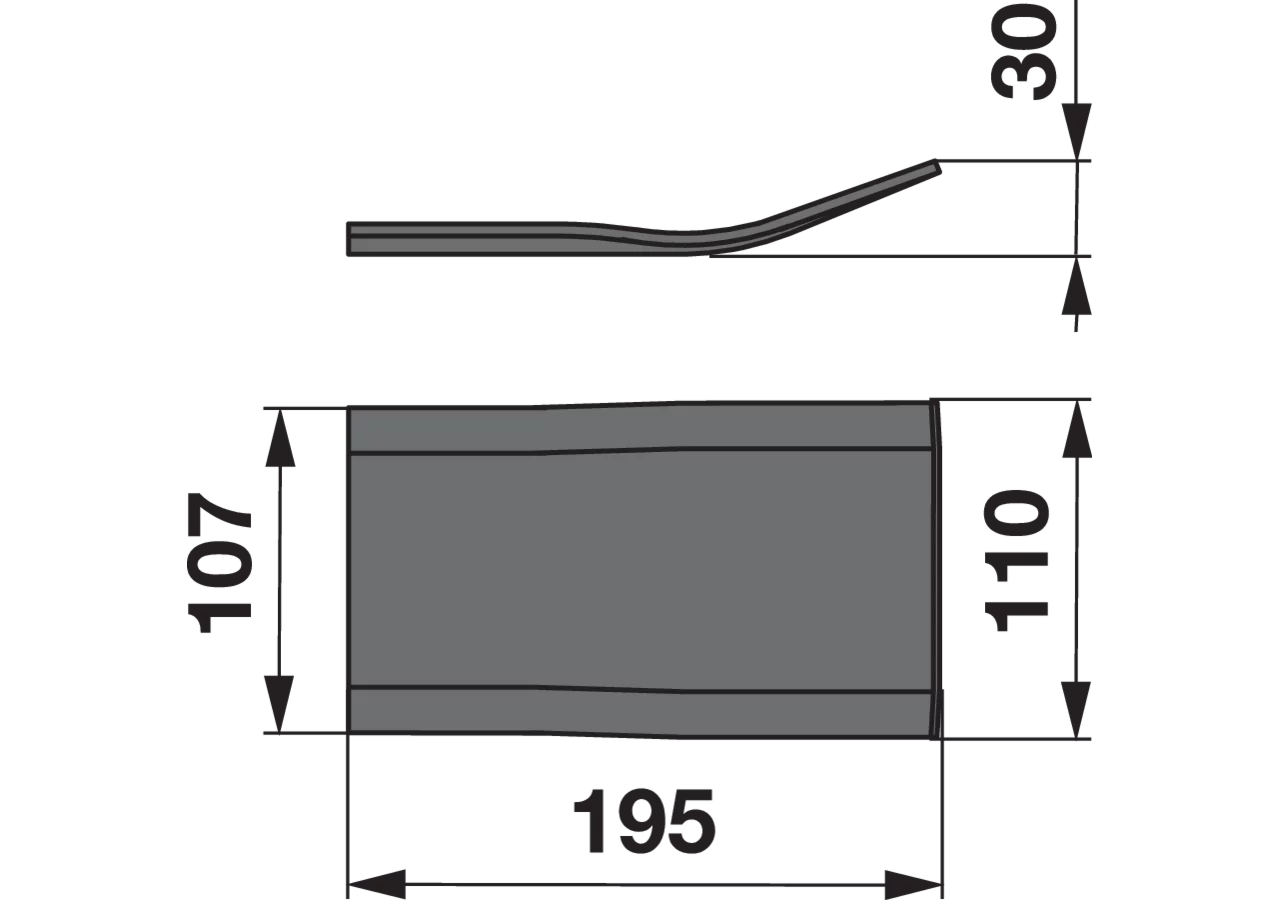 Aufschweißsohle L 195 x B 107 x H 30 mm – passend für Kuhn 56330200 GartenShop24