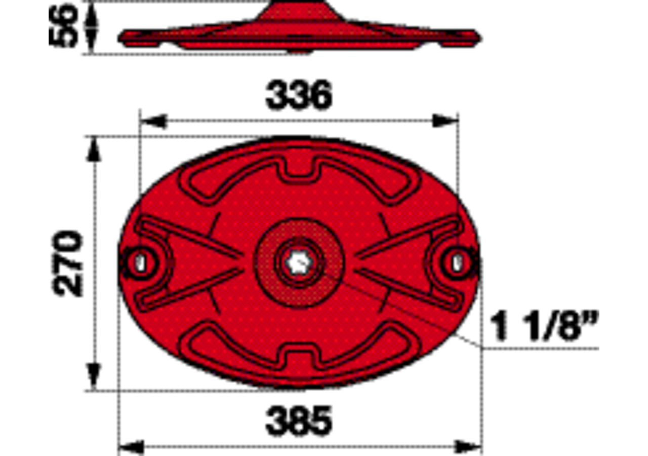 Mähscheibe L 385 x B 270 mm – passend für Kuhn 56200700 GartenShop24