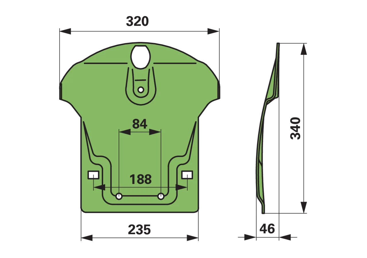 Gleitkufe – passend für Krone 139665.1 Breite 340 mm GartenShop24