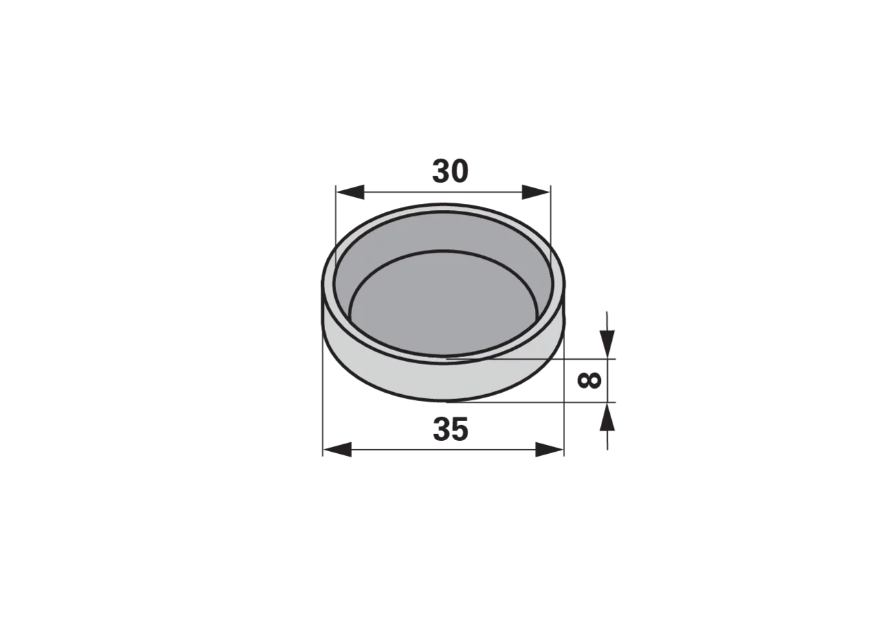 Verschlusskappe 35 x 8 mm Pöttinger 417.439 Pöttinger