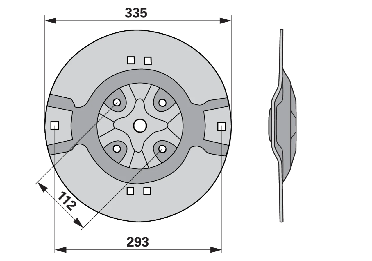 Mähteller AD 335 mm – passend für Kverneland / Taarup 5513400094 GartenShop24