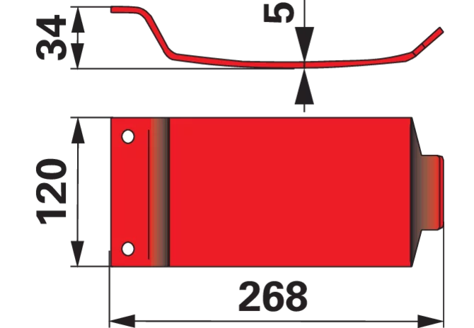 Schleifsohle L 268 mm – passend für Vicon-PZ 90066591 GartenShop24