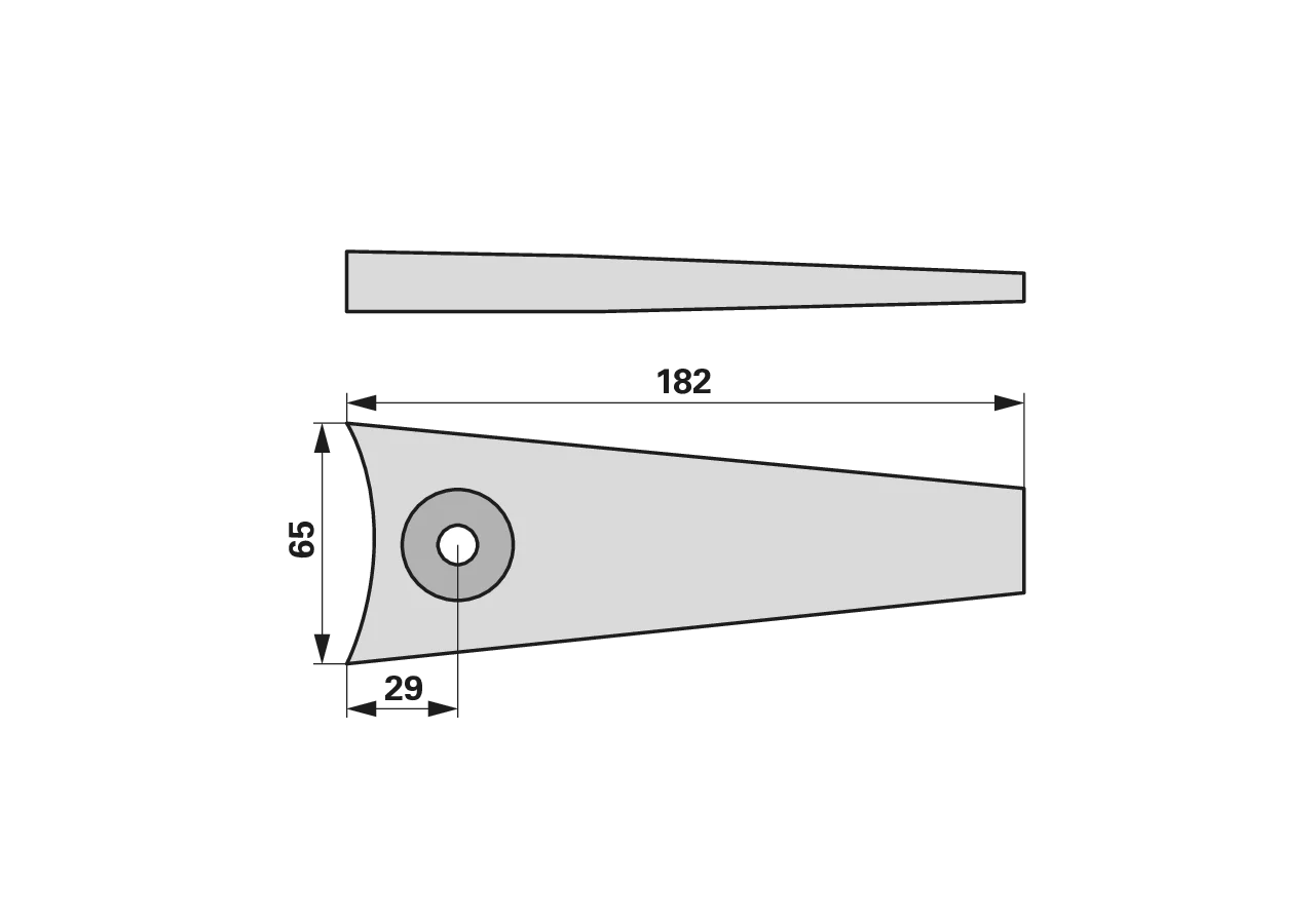 Aufbereiterzinke L 182 mm, Kunststoff Lely 4.1207.0228.0 Lely