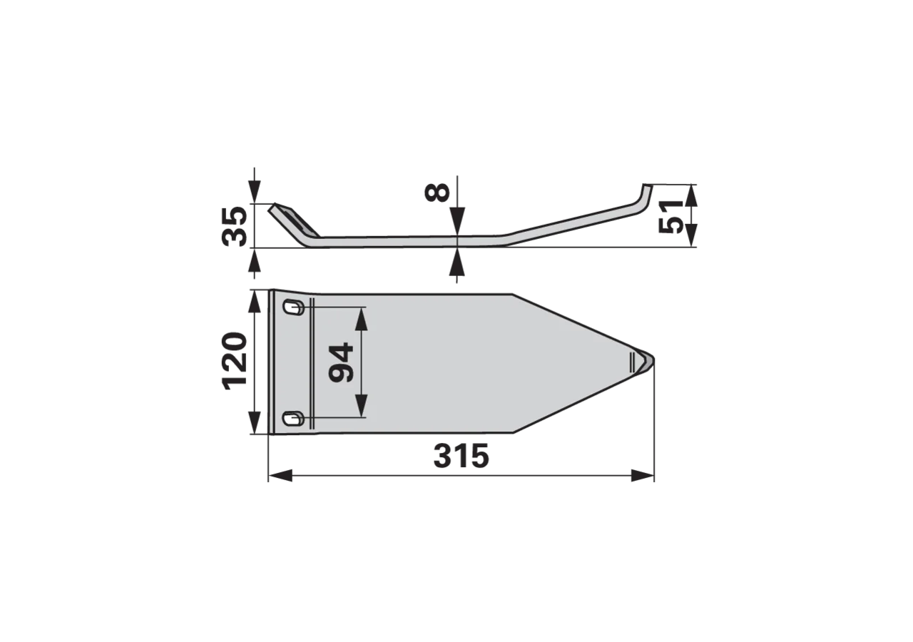 Verschleißkufe – passend für Lely 4.1220.1911.0 FRANK