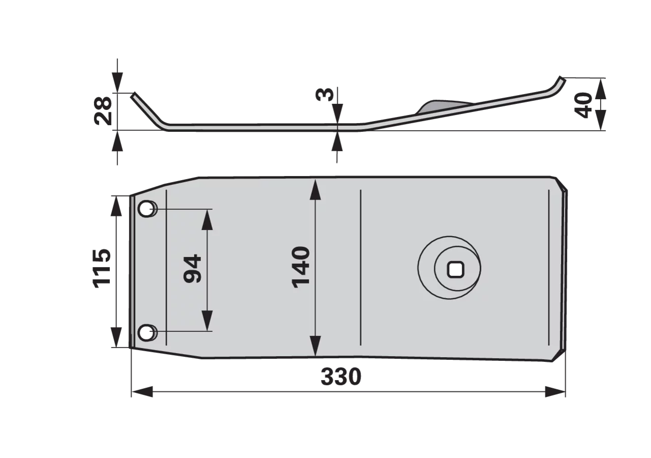 Gleitkufe – passend für Lely 4.1220.1962.0 FRANK