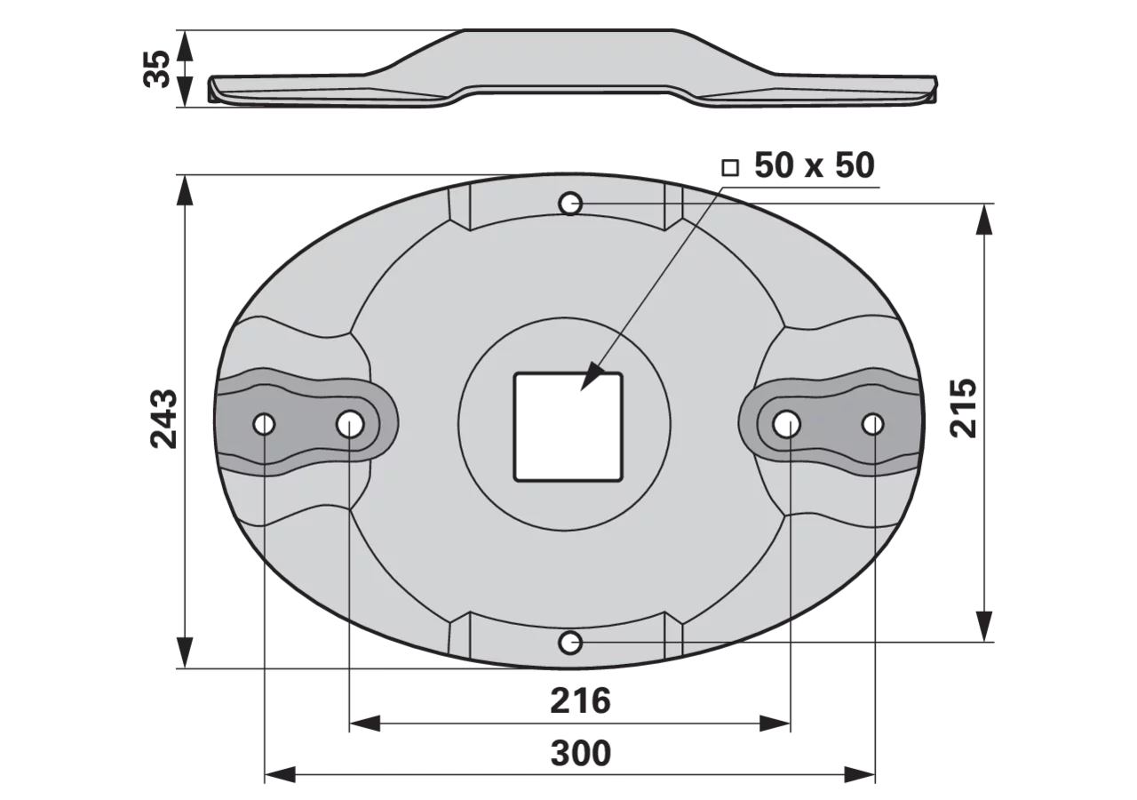 Mähscheibe – passend für Lely 4.1201.1469.0 FRANK