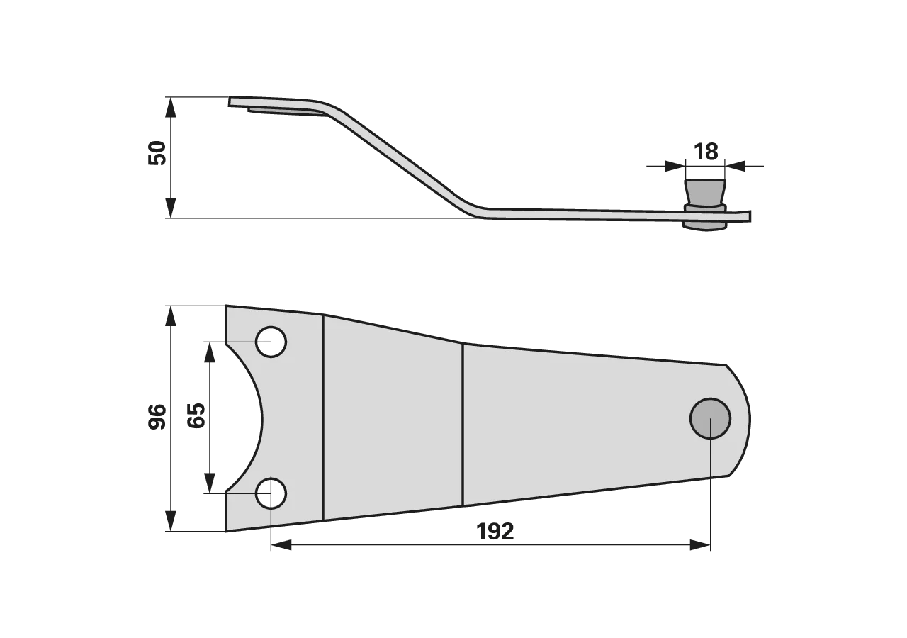 Messerhalter LA 192 mm – passend für Galfre 111210 GartenShop24