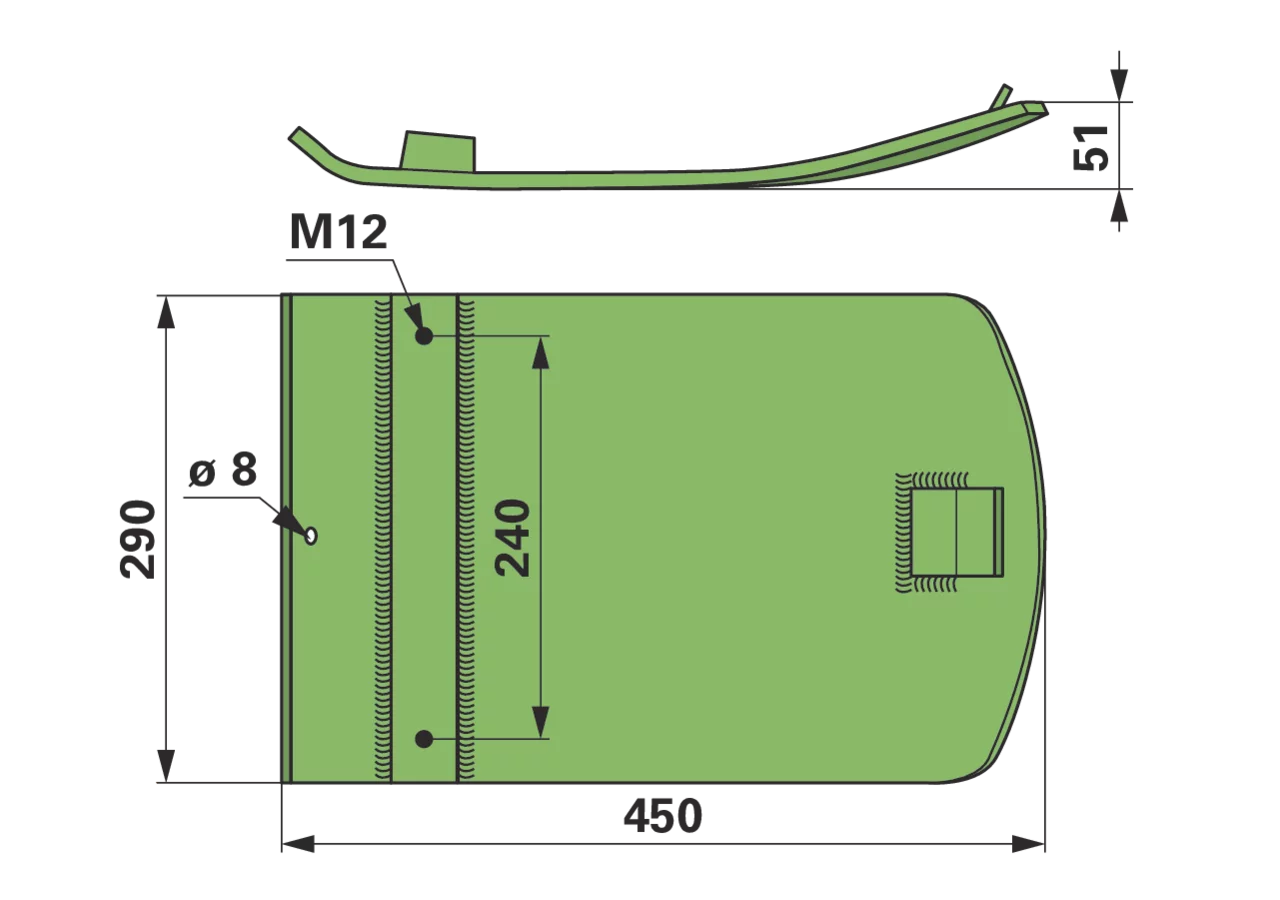 Gleitkufe Hochschnitt – passend für Krone 253566.3 GartenShop24