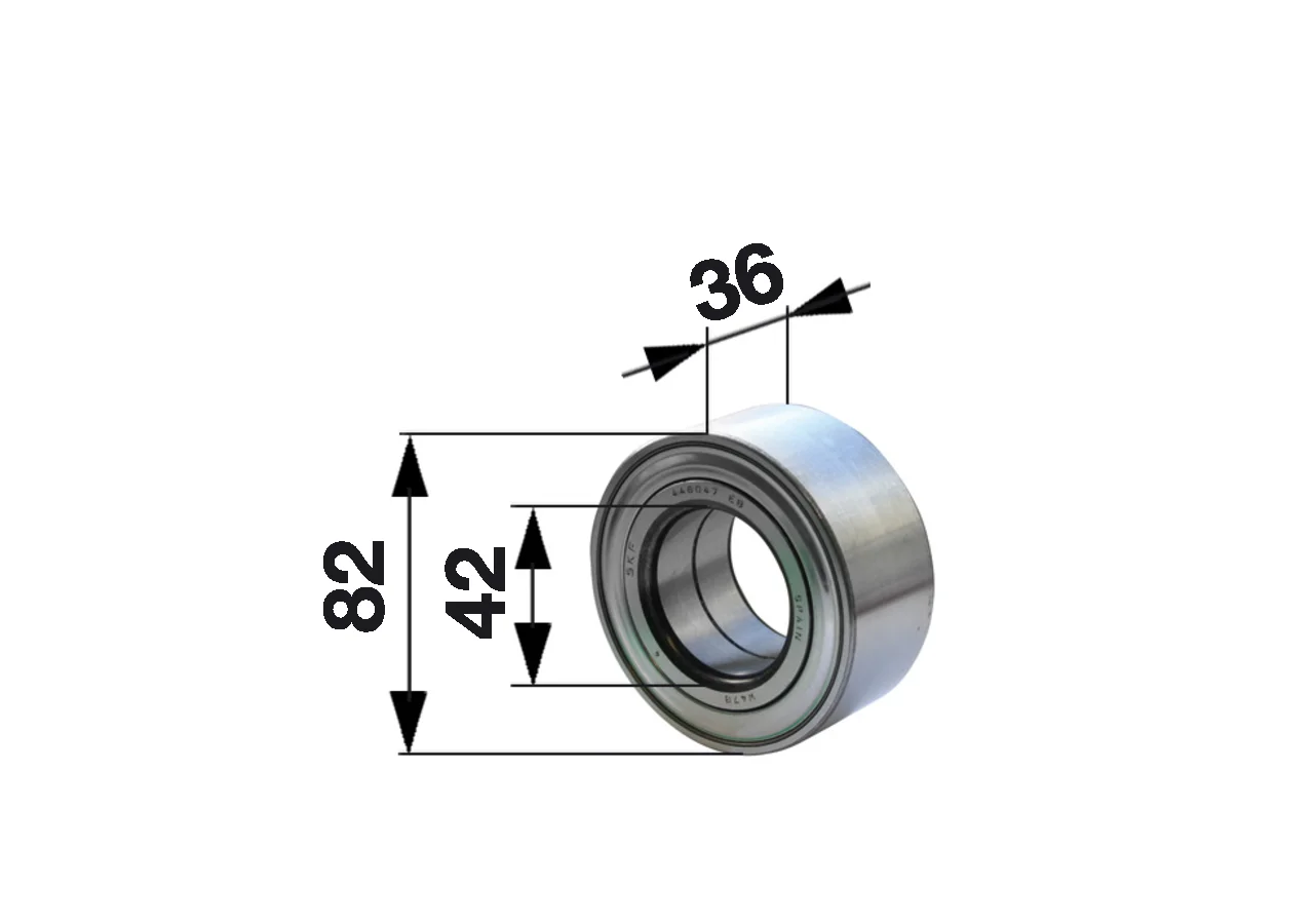 Lager AD 82 x ID 42 x B 36 mm – passend für Mörtl 033595 GartenShop24