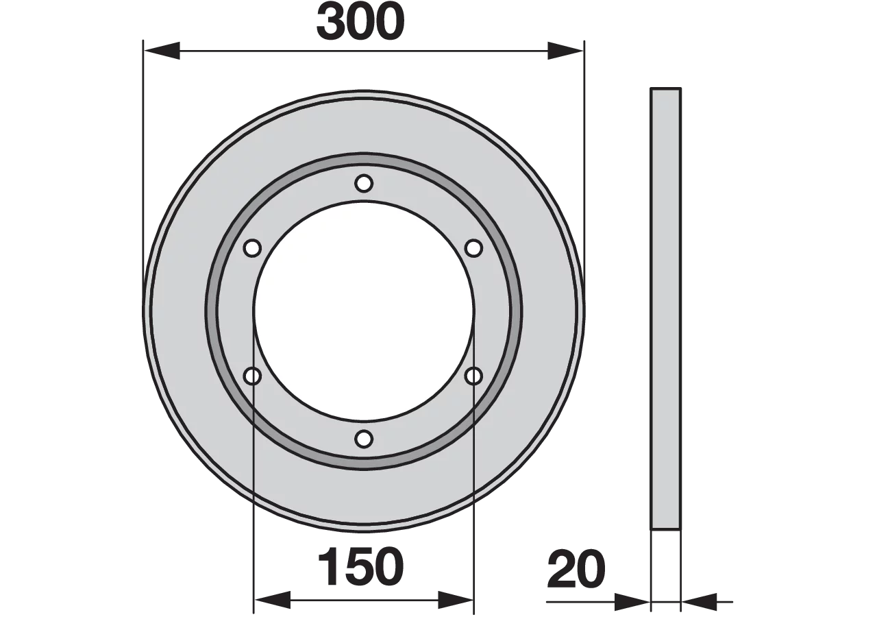 Abdeckscheibe AD 300 mm – passend für Deutz-Fahr 06563480 GartenShop24