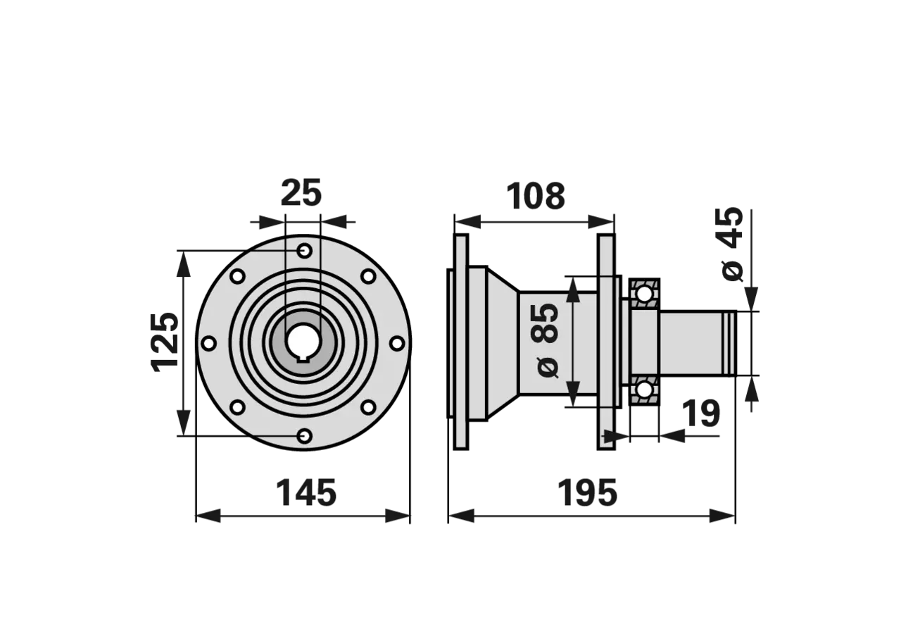 Nabe mit 6209 2RSC3 Lager – passend für Deutz-Fahr 06589630 GartenShop24