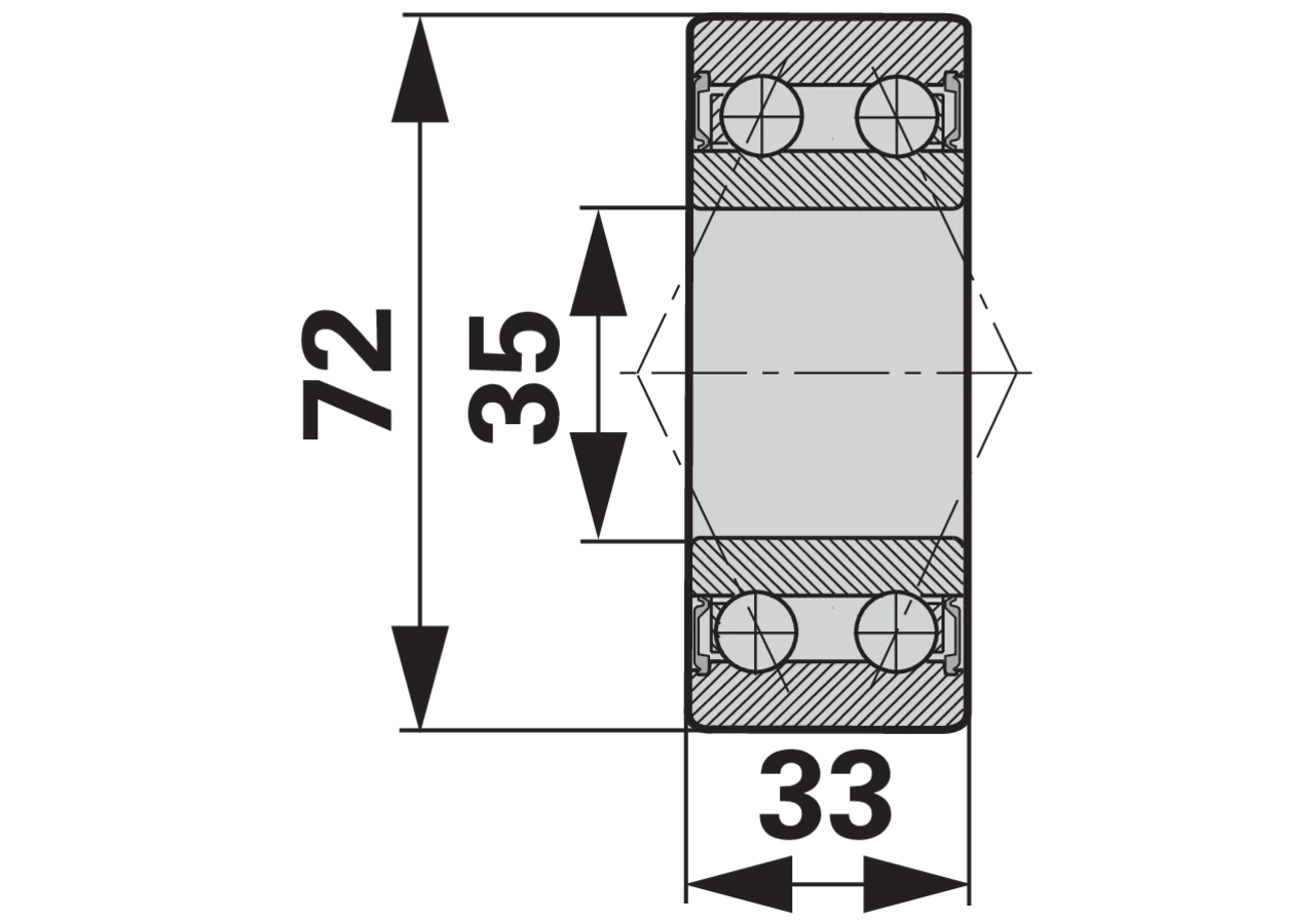 Schrägkugellager BAH-0013 D, 2-reihig – passend für Pöttinger 402.163 GartenShop24