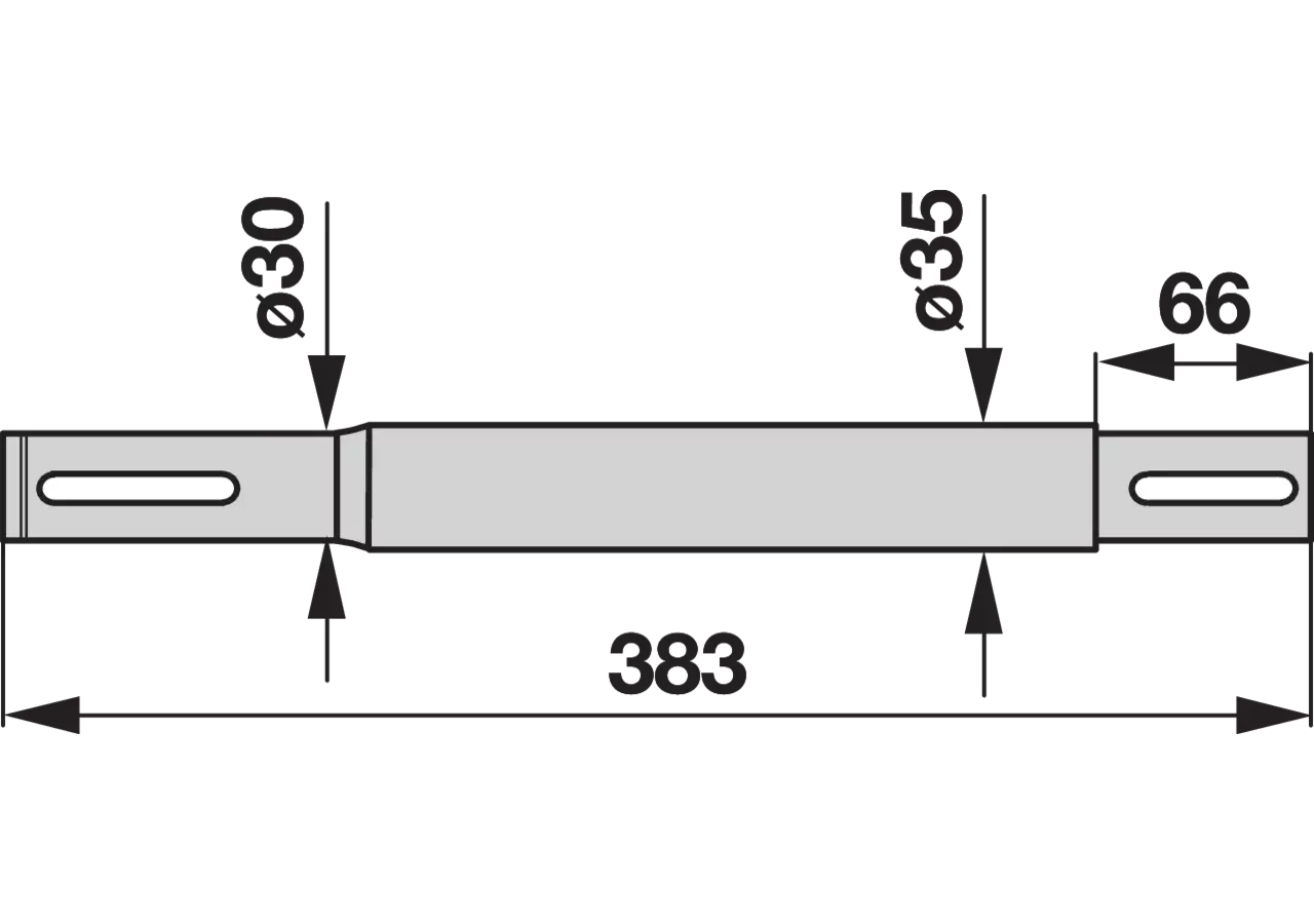 Antriebswelle L 383 mm Deutz-Fahr 06568455 Deutz-Fahr