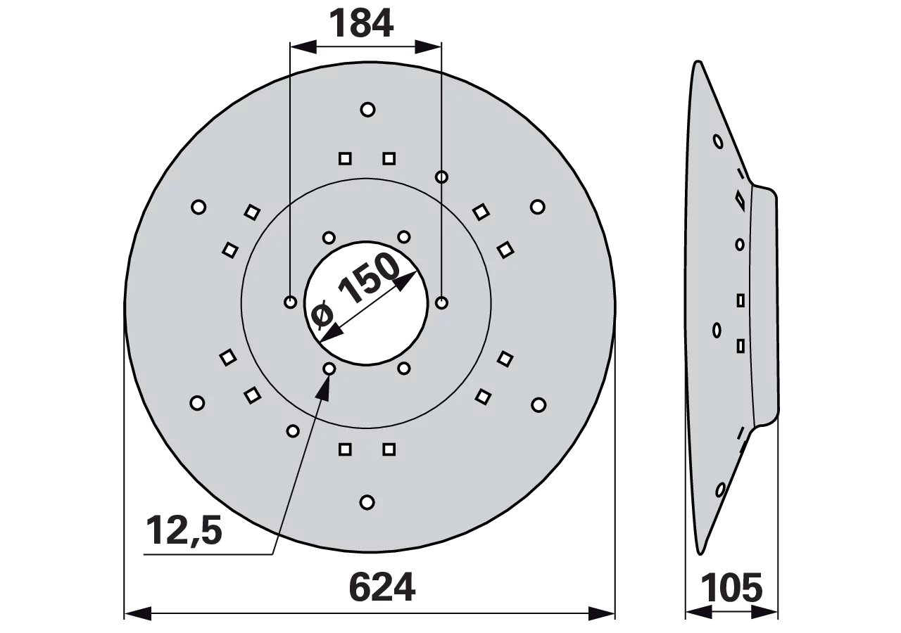 Mähteller AD 624 mm Pöttinger 333.60.073.0 Pöttinger