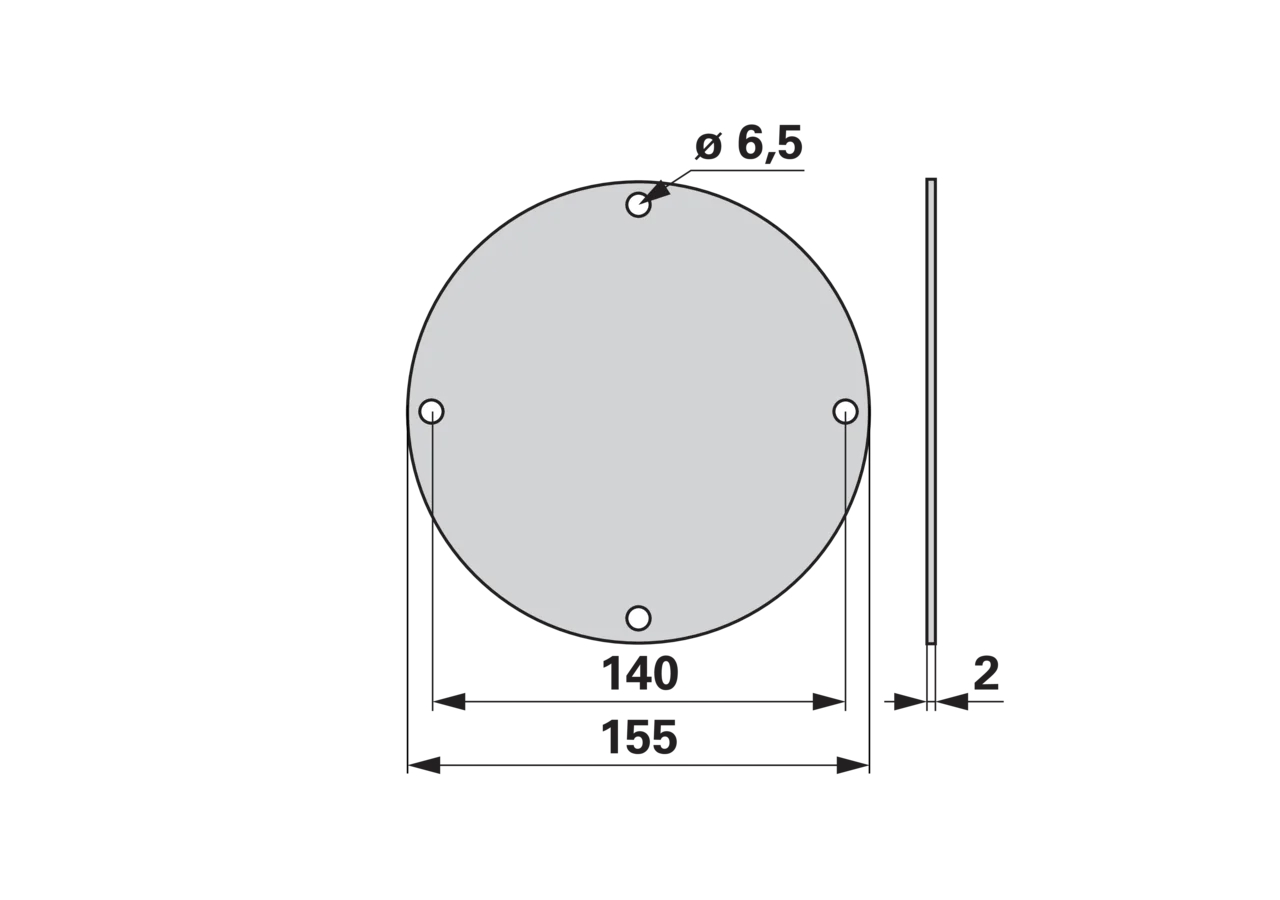 Mähtrommeldeckel AD 155 mm Krone 253052.1 Krone