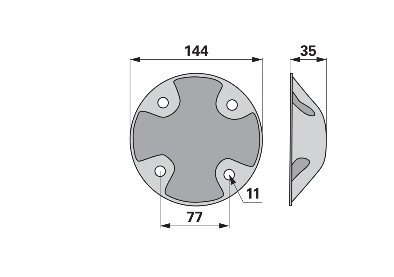 Mähscheibendeckel AD 144 mm Krone 253047.0 Krone