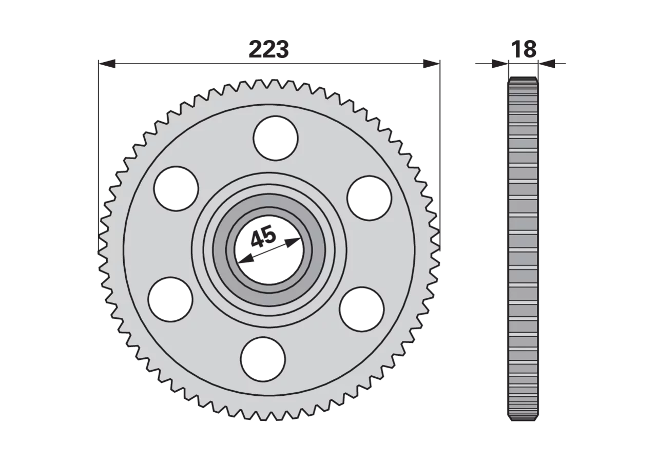 Stirnrad 66 Zähne Krone 253030.0 Krone