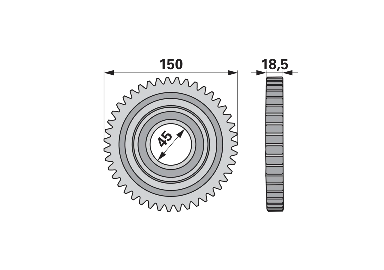 Stirnrad 43 Zähne Krone 253033.0 Krone