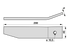Aufbereiterzinke L 200 mm, links, Kunststoff Pöttinger 625.022 Pöttinger
