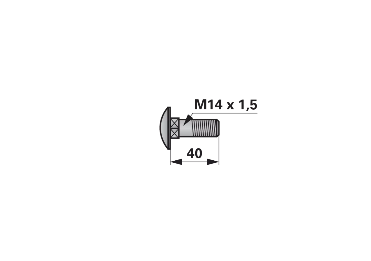 Flachrundschraube M14 x 40 mm Krone 144937.9 Krone