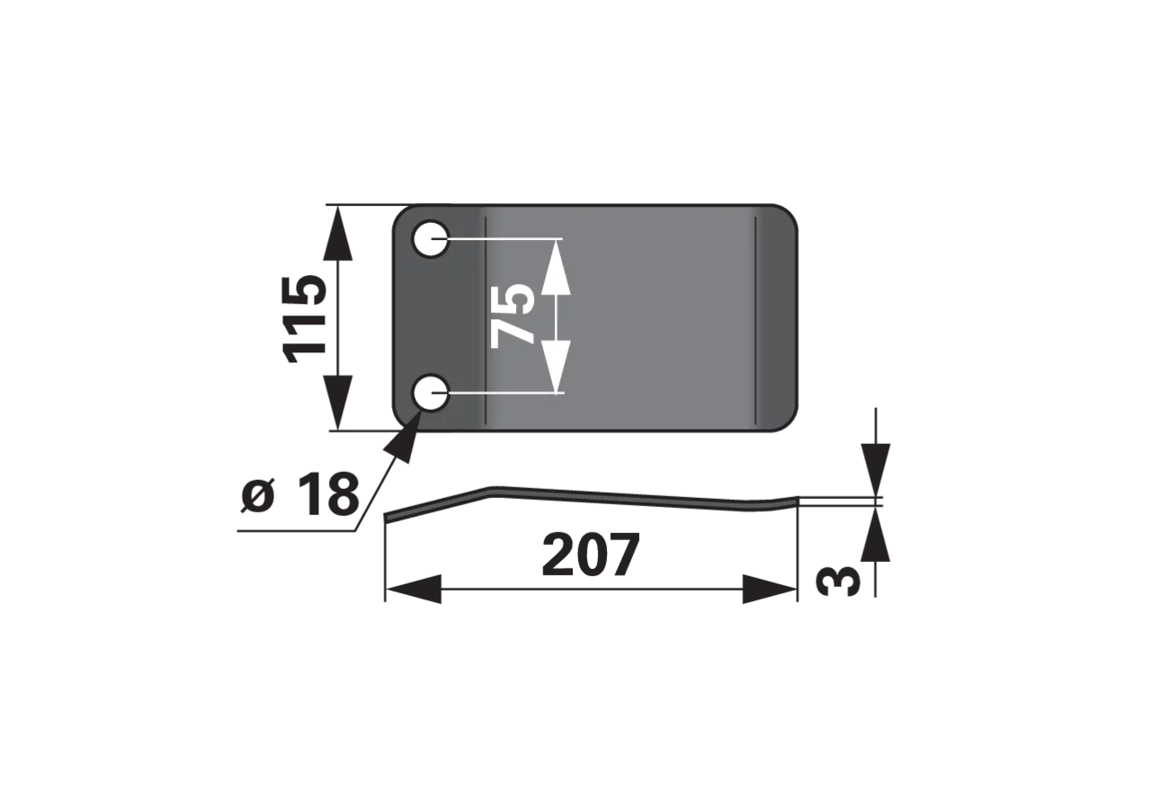 Oberfeder L 207 mm SIP 144188405 SIP