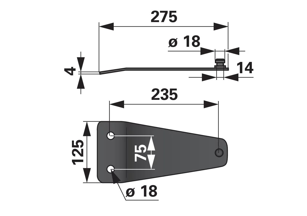 Messerhalter L 275 mm – passend für SIP 151017508 GartenShop24
