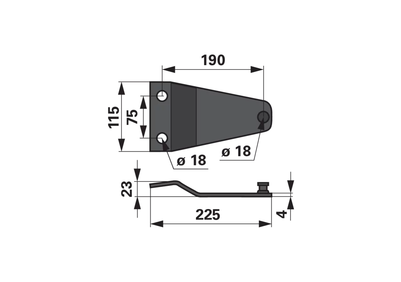 Messerhalter L 225 mm – passend für SIP 155977400 GartenShop24