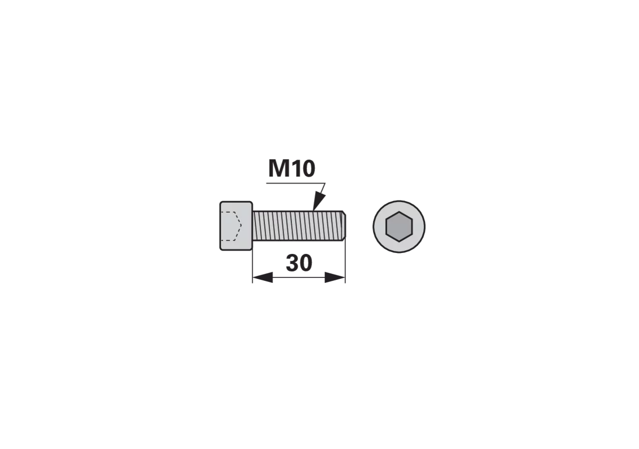Zylinderschraube M10 x 30 mm, verzinkt – passend für Deutz-Fahr GT71 GartenShop24