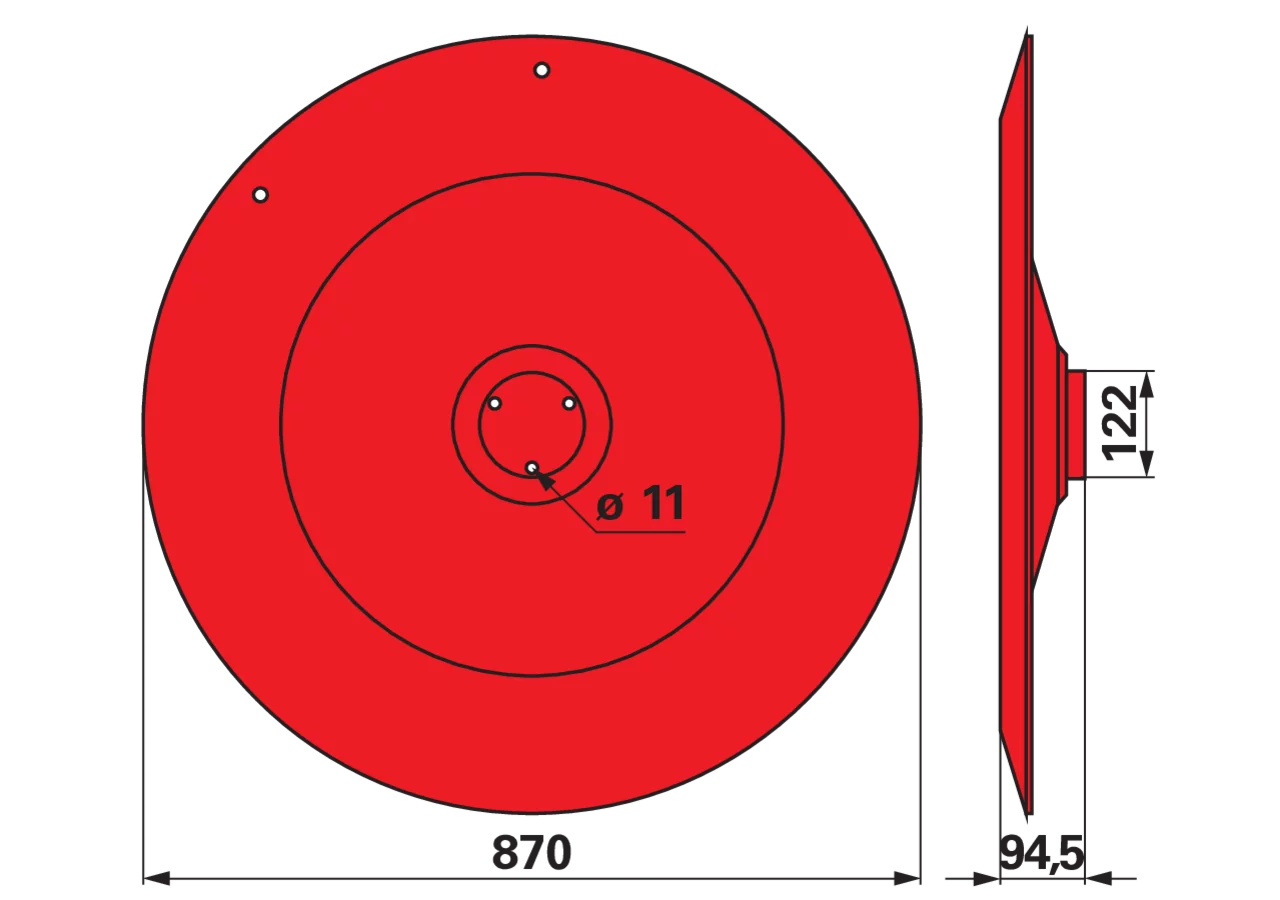 Gleitteller AD 870 mm SIP 153415708 SIP