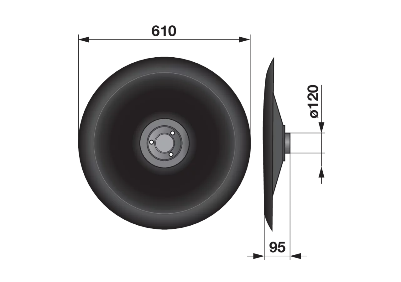 Gleitteller AD 610 mm SIP 151033107 SIP