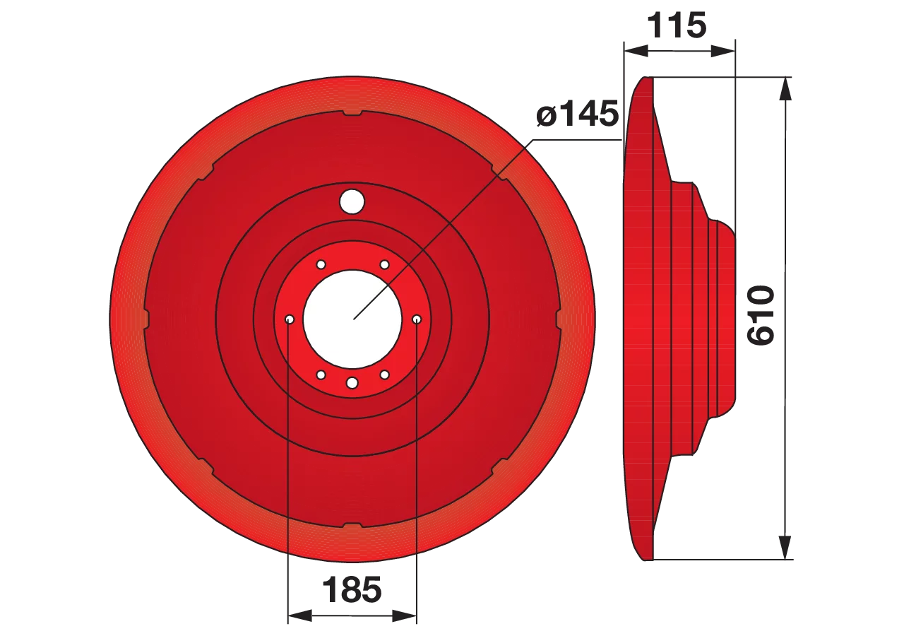 Gleitteller AD 610 mm Pöttinger 333.60.003.0 Pöttinger