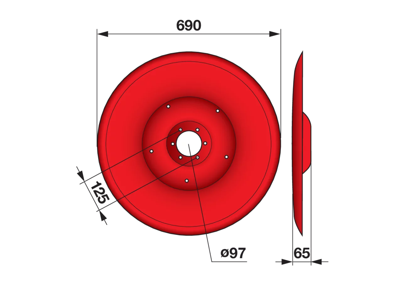 Gleitteller AD 690 mm Pöttinger 345.60.009.0 Pöttinger