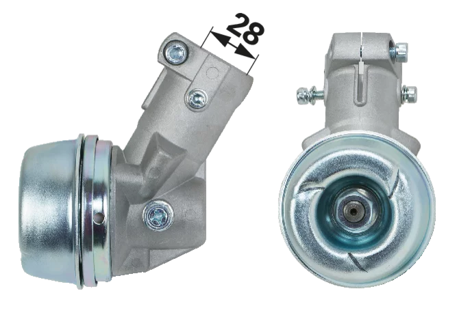 Winkelgetriebe für 28 mm Schaft, 9 Zähne, Anschlussgewinde M10 x 1,25 links passend für Kubota, Kawasaki, Maori, Maruyama, Sandrigarden GartenShop24 - Hochwertige Gartengeräte