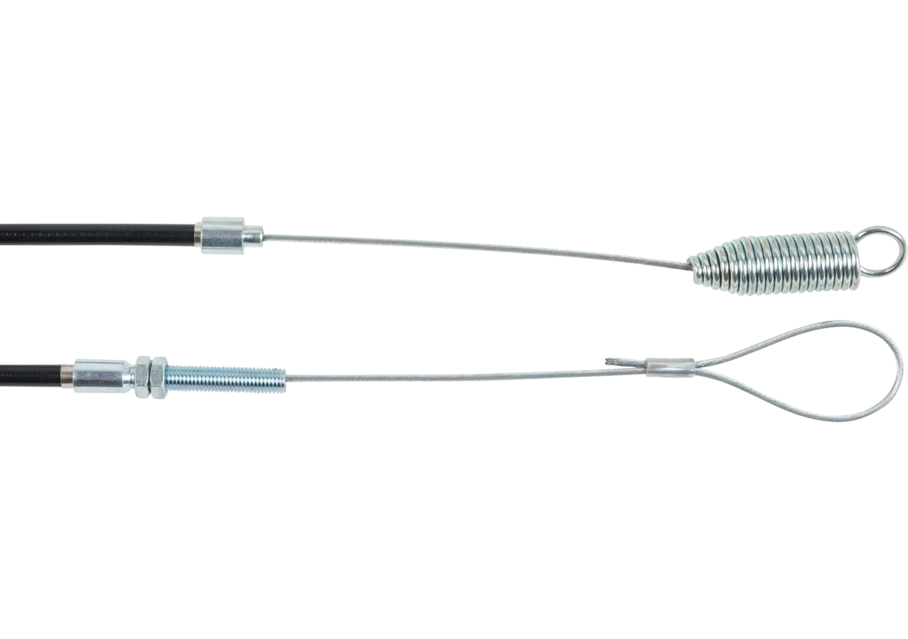 Kupplungszug L 1300 mm anstelle von GGP, Castel Garden 81001088 – Mit Anschlussteile: Schlaufe und Feder GartenShop24 - Hochwertige Gartengeräte