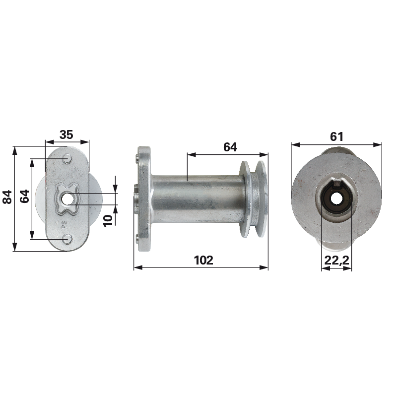 MTD Messerhalter 74804015 ID 22,2 mm – Original-Ersatzteil für SP53GHW und SP48HWM