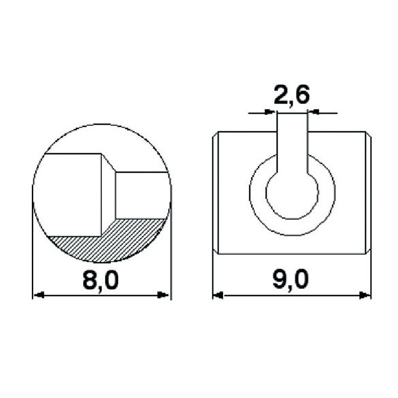Lötnippelaufnahme für Seil 2,6 mm, 10 Stück GartenShop24 - Hochwertige Gartengeräte