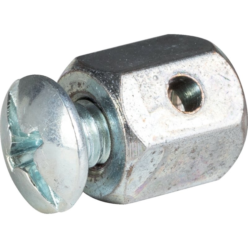 Schraubnippel ID 2,0 mm SW 8 mm Stoppbefestigung, L 10,8 mm, 10 Stück