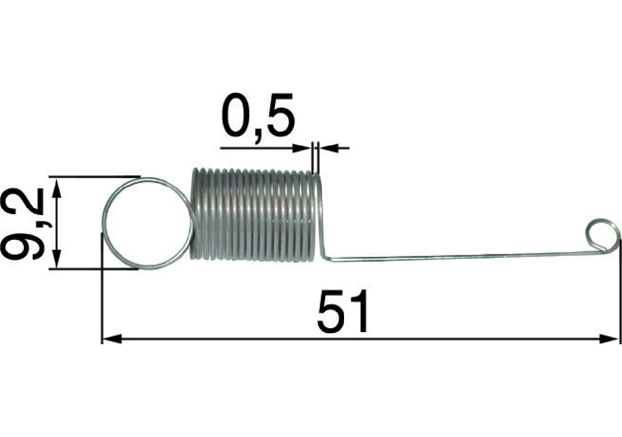 Reglerfeder L 51 mm – passend für Briggs & Stratton 260041, 692205 GartenShop24 - Hochwertige Gartengeräte