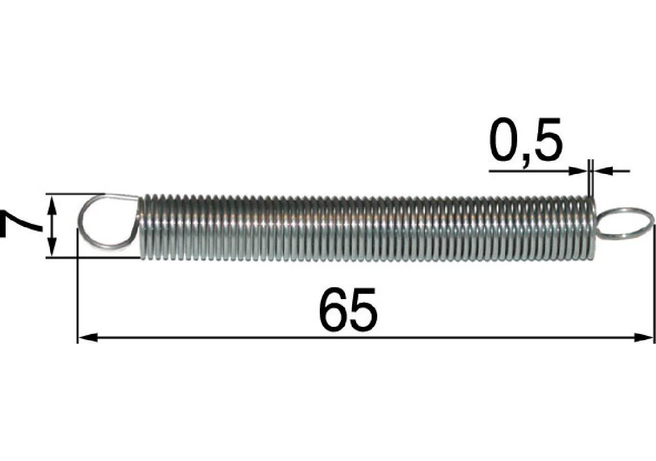 Reglerfeder L 65 mm passend für Briggs & Stratton 110902-111902, 92501-93902 GartenShop24 - Hochwertige Gartengeräte