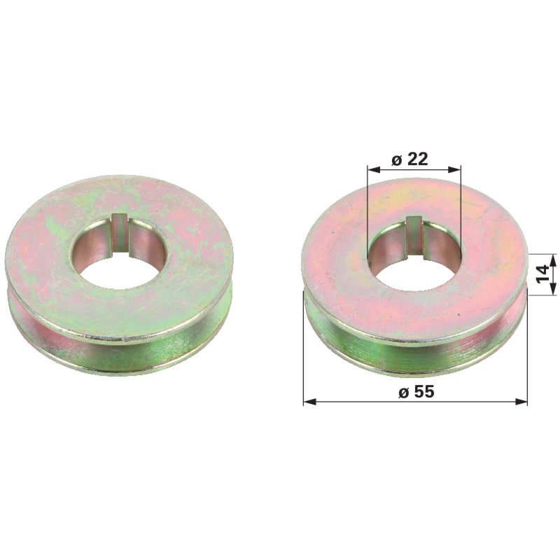 GGP Keilriemenscheibe 22601900 – Original-Ersatzteil mit Nut, Außendurchmesser 55 mm