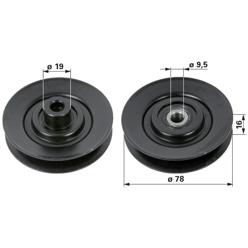 Umlenkrolle 12,7 mm AYP 00435101 – Original-Ersatzteil für Keilriemen AYP