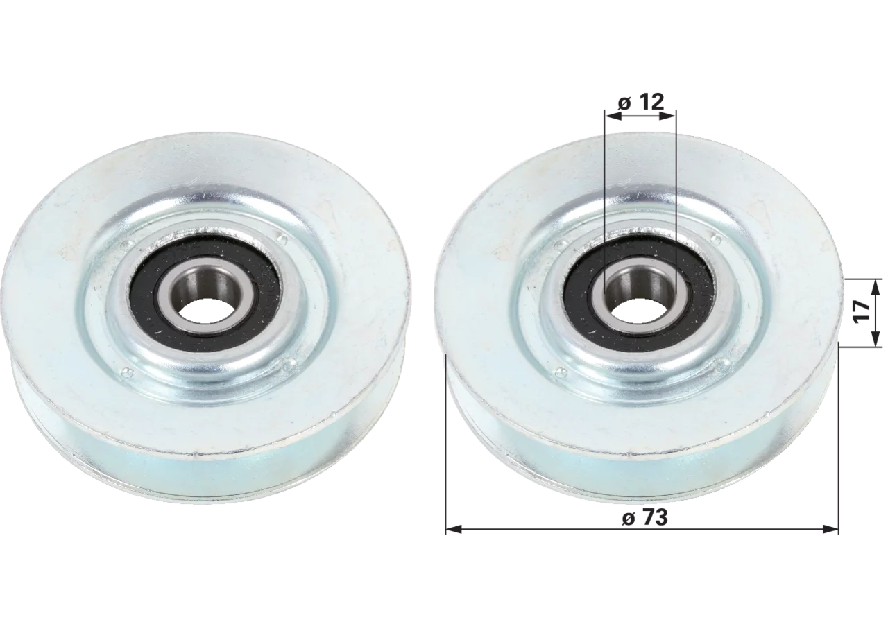 Umlenkrolle für Keilriemen 12,7 mm passend für Toro 465650, 1175299 GartenShop24 - Hochwertige Gartengeräte