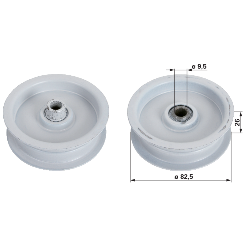 Toro Umlenkrolle Riemenbreite 21 mm 927104 mit Flansch – Original-Ersatzteil