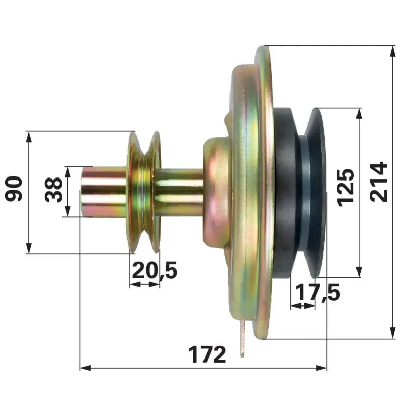 Messerkupplung AYP 408579 mechanisch – Ersatzteil mit Außendurchmesser 125 mm für AYP-Rasentraktoren