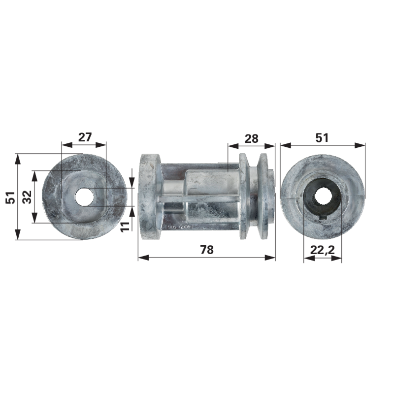 Wolf Messerhalter Senator 4605406 – Original-Ersatzteil, Wellenø 22,2 mm