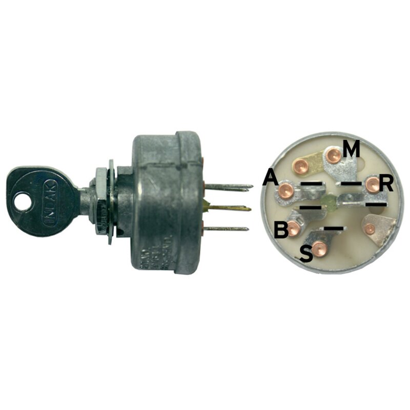 Zündschloss John Deere 5 Anschlüsse 102544 – Original-Ersatzteil mit 3 Positionen