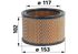 Luftfilter rund AD 153 mm passend zu Kohler K241, K301, K321, K341, K482, K532, K582 – anstelle von 277138, 277138S GartenShop24 - Hochwertige Gartengeräte