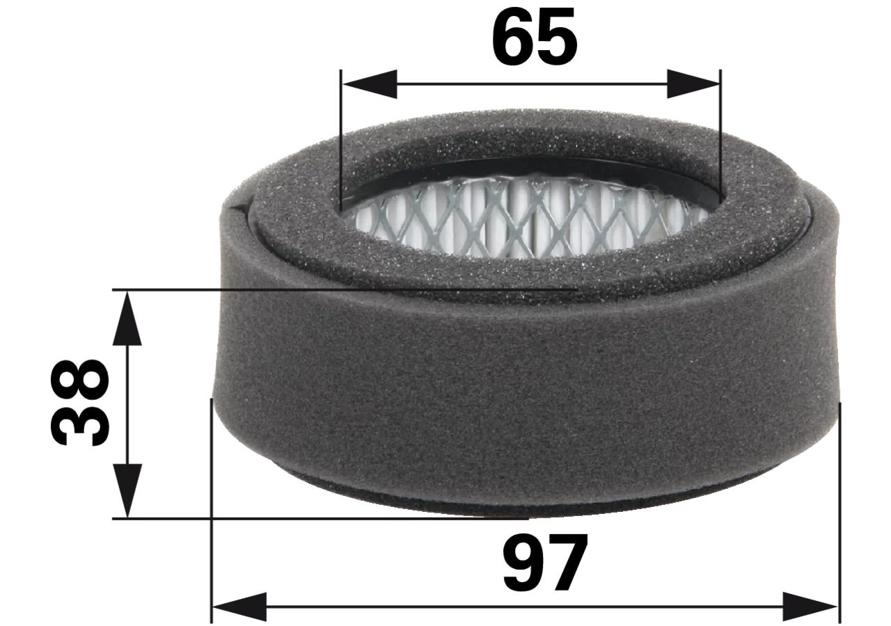 Luftfilter rund passend zu Robin EH09 – AD 97 mm GartenShop24 - Hochwertige Gartengeräte